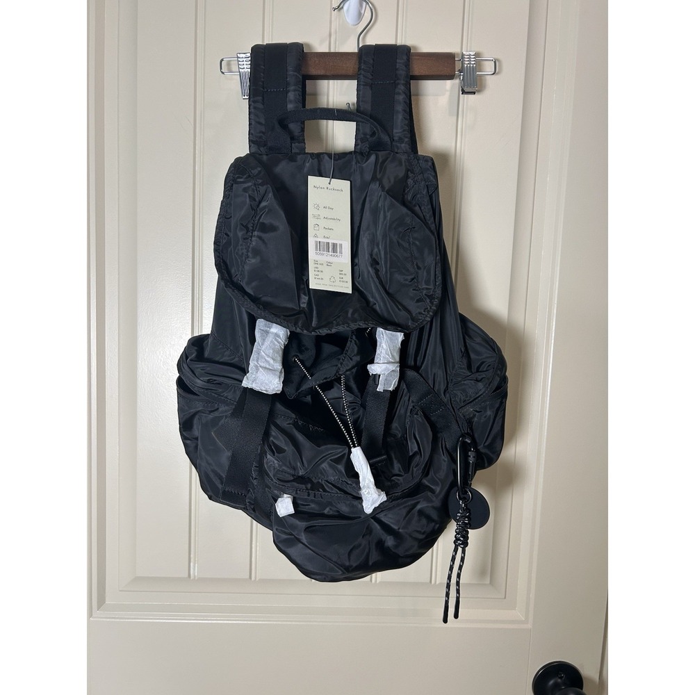 NWT Sweaty Betty Nylon Rucksack Backpack Black Lightweight Travel Gym Everyday